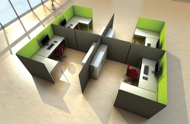 Acoustic solutions to cubical office spaces by BuzziSpace.